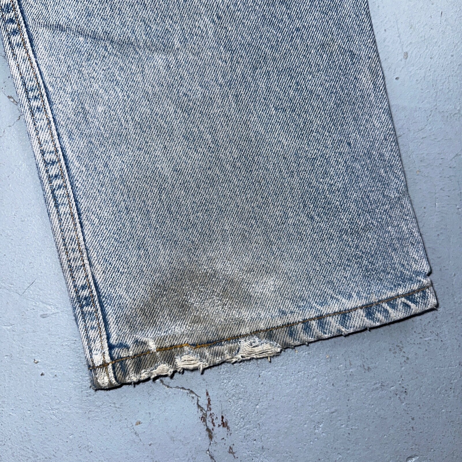 Levis 505 Vintage 90s Mexico Orange Tab Jeans 38x32 Blue Light Wash Act 36x30