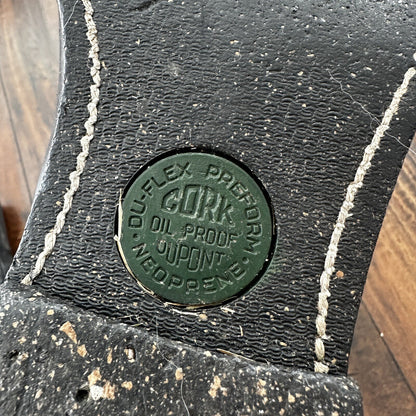 Vtg 1950s Chippewa Alert Zip Boots 8.5 Black Air Force Pilot SAC 50s Combat WWII