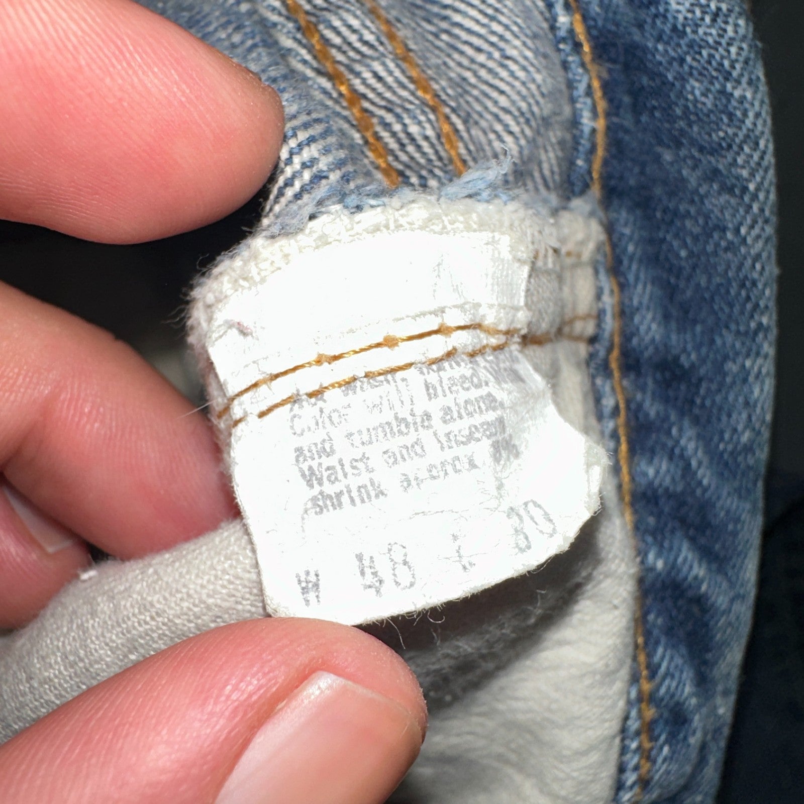 Levis 501 Vintage 70s SS Redline Selvedge USA XX Jeans Med Wash 48x30 Act 43x26