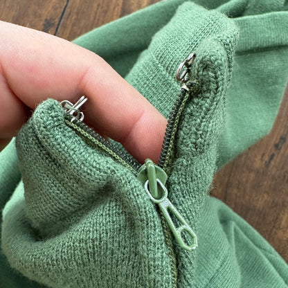 Vintage Lipman Wolfe & Co Green Wool Skirt Suit Womens Italy 100% 1960s 60s