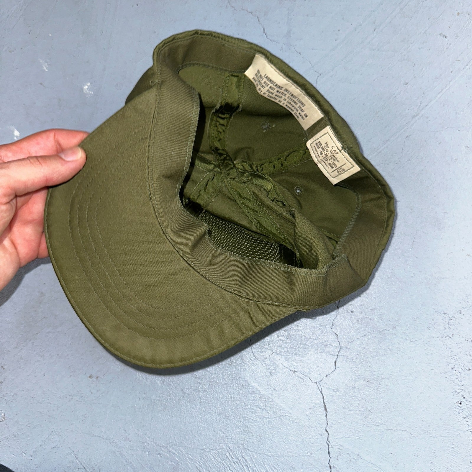 Vintage 1976 Vietnam OG-106 Utility Fatigue Cap Size 6 7/8 Propper Army Hat 70s