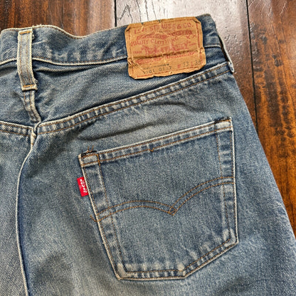 Levis Vintage 80s Redline Selvedge USA 501 XX Jeans 66 70s Light 33x38 Act 30x33