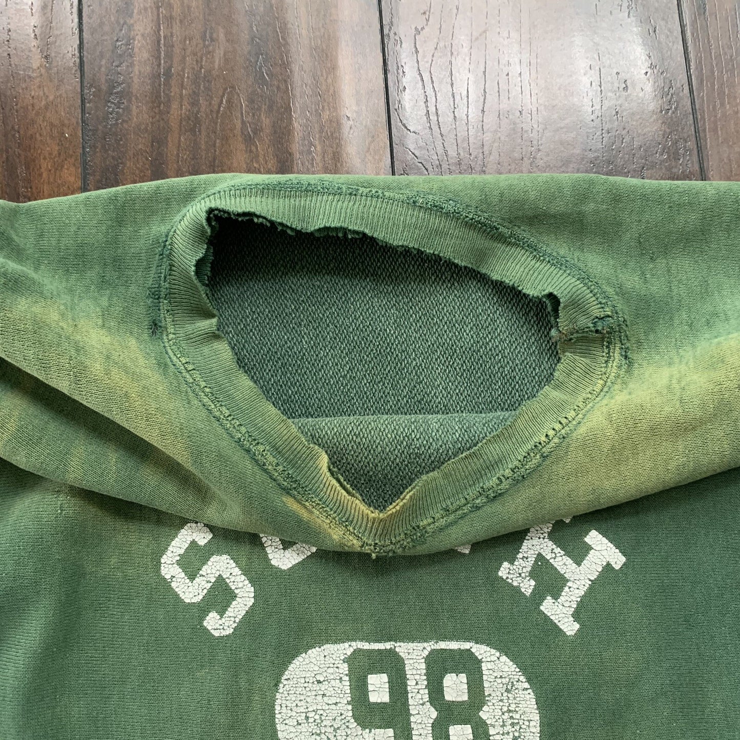 70s Vintage Champion Green USA Reverse Weave Sweatshirt L South Soccer Thrashed