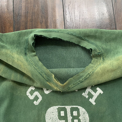 70s Vintage Champion Green USA Reverse Weave Sweatshirt L South Soccer Thrashed
