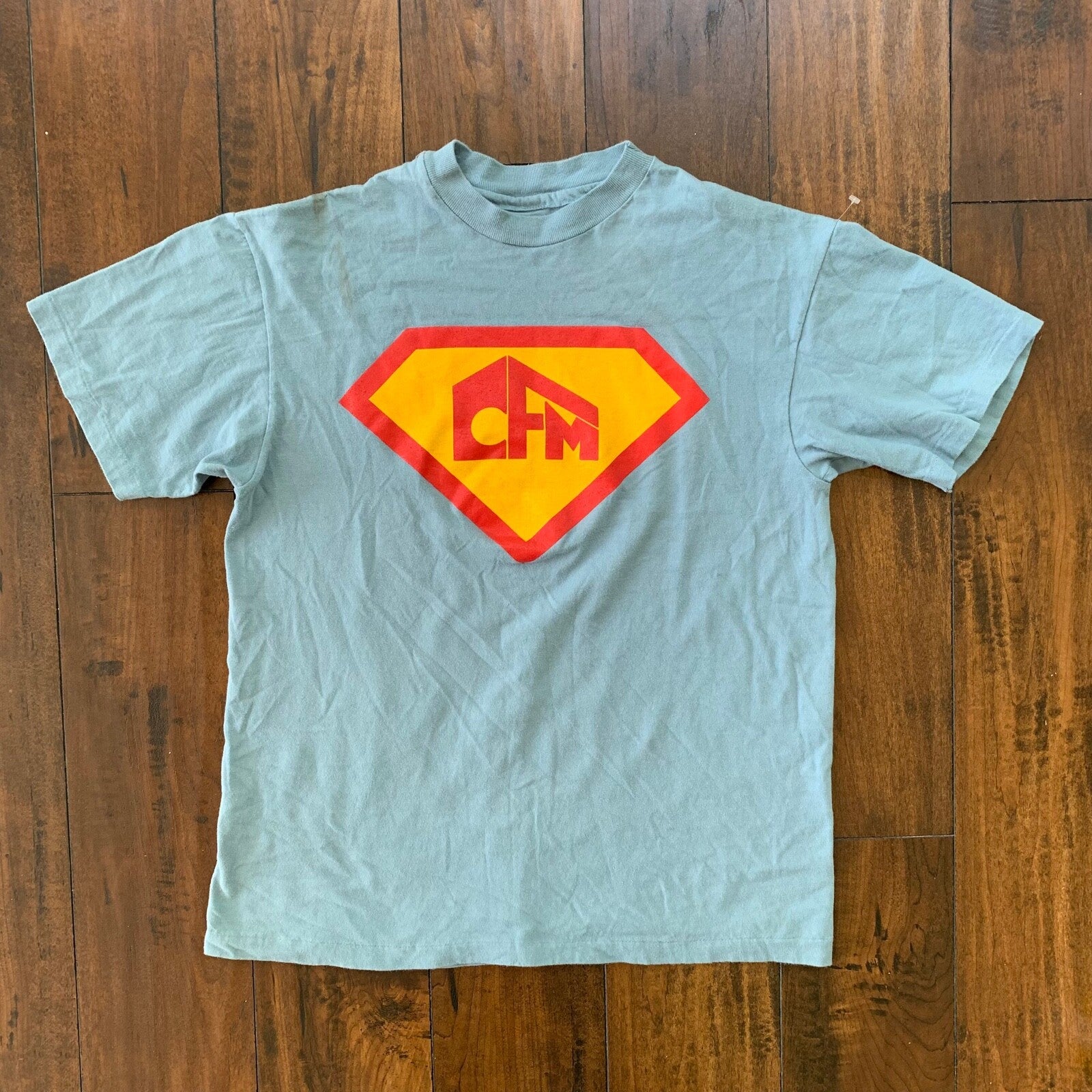 Superman CFM Portland Oregon Vintage T Shirt 80s 90s Furnishing Promo Rap Music