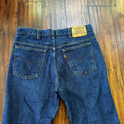 Levis 517 Vintage 80s USA Orange Tab Bootcut Flare Blue Jeans 36x33 Act 34x29