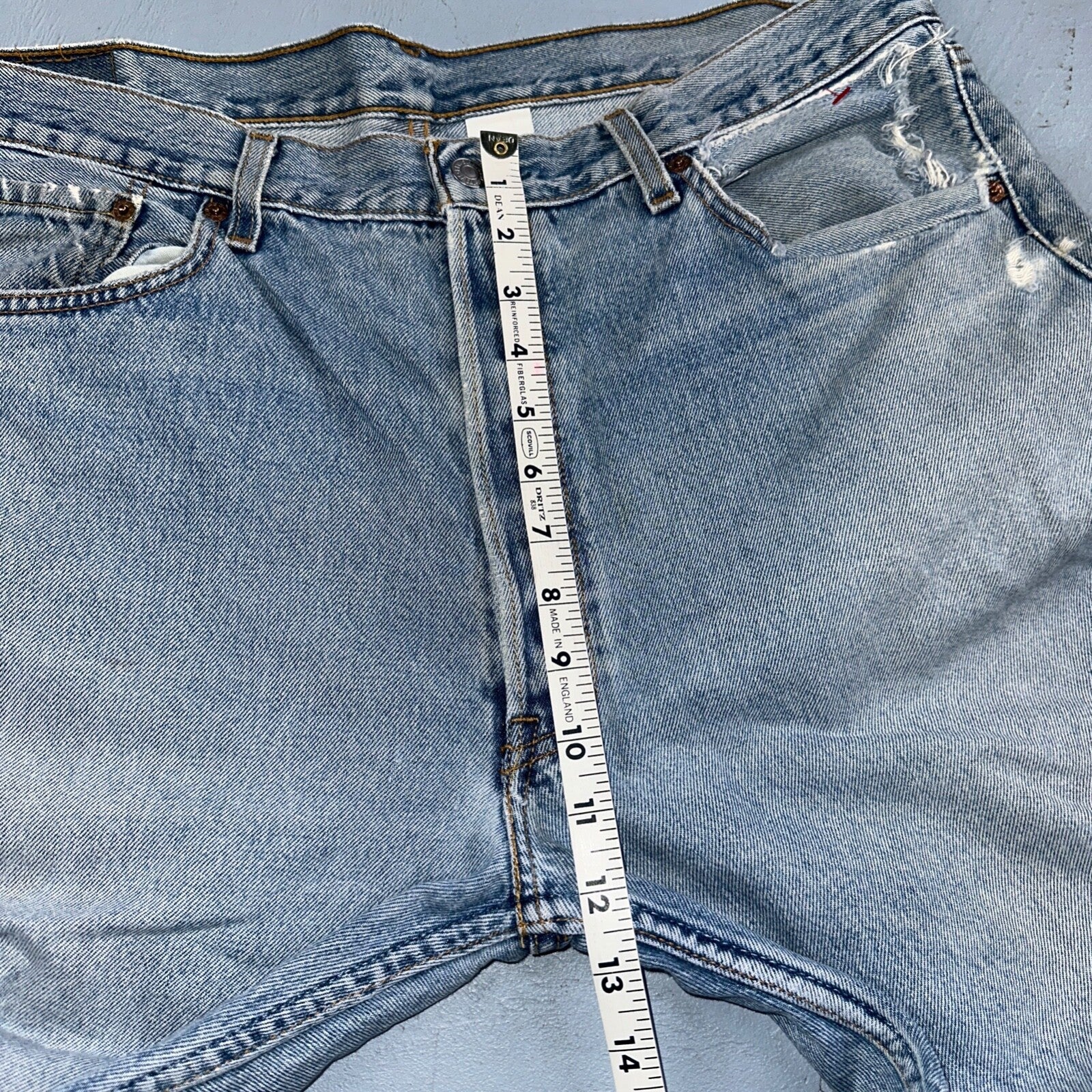 Levis 501 Vintage 90s Mexico Straight Leg Jeans 38x30 Y2K Light Wash Act 37x29