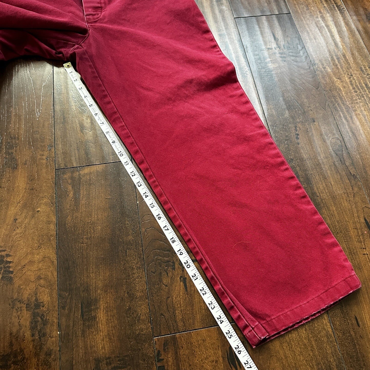 VTG Mens Scully Rangewear Cotton Canvas Outdoor Pants Buckleback Cowboy 36 Red