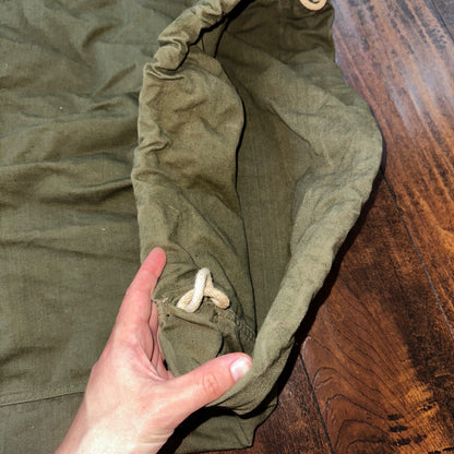 GENUINE MILITARY ISSUE US ARMY LAUNDRY OD GREEN LAUNDRY BAG USED POST WWII