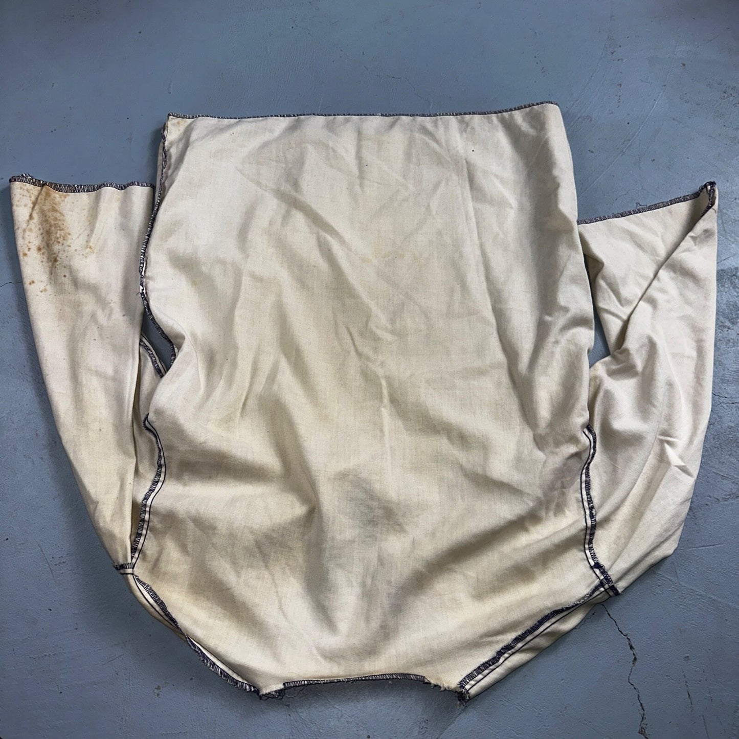 VTG 70s Kennington Cool Breeze Bird Linen Beach Shirt Sheer Unisex Stained