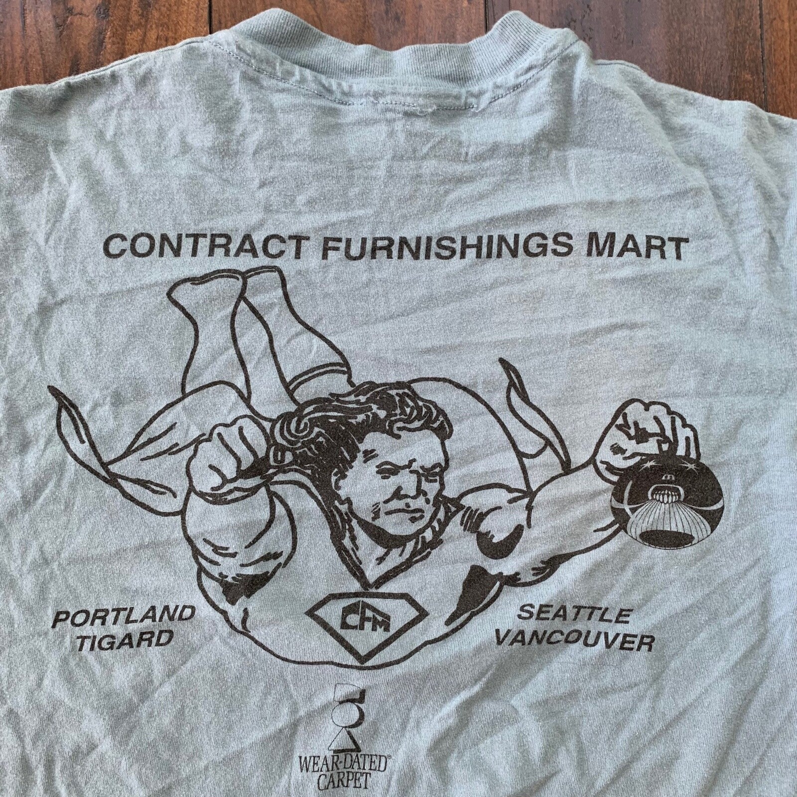 Superman CFM Portland Oregon Vintage T Shirt 80s 90s Furnishing Promo Rap Music