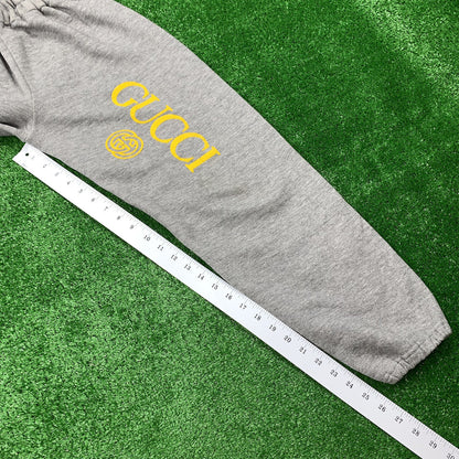 Gubci Trousers Men GG Jacquard Jogging Trousers Small Vintage 90s Sweatpants