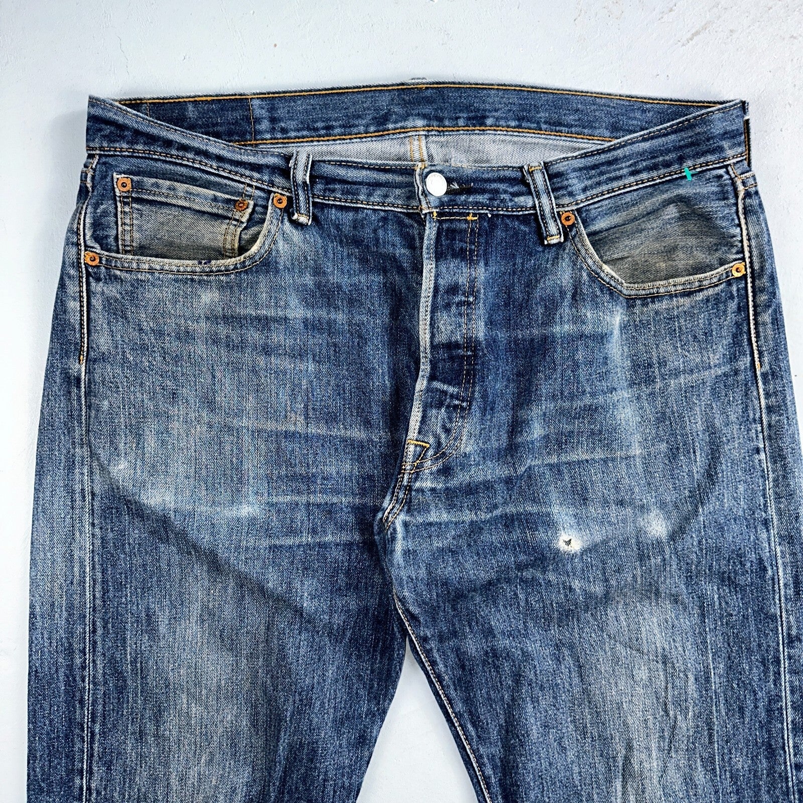 Levis 501 Y2K XX Straight Leg Jeans Blue VTG Med Wash 36x34 Act 37x32