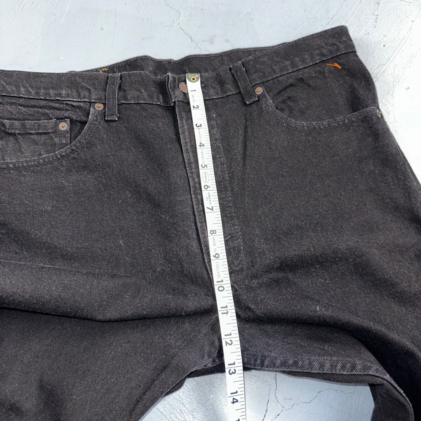 Levis 505 Vintage 90s USA Red Tab Jeans 36x30 Black Wash 1992 501 Act 36x29