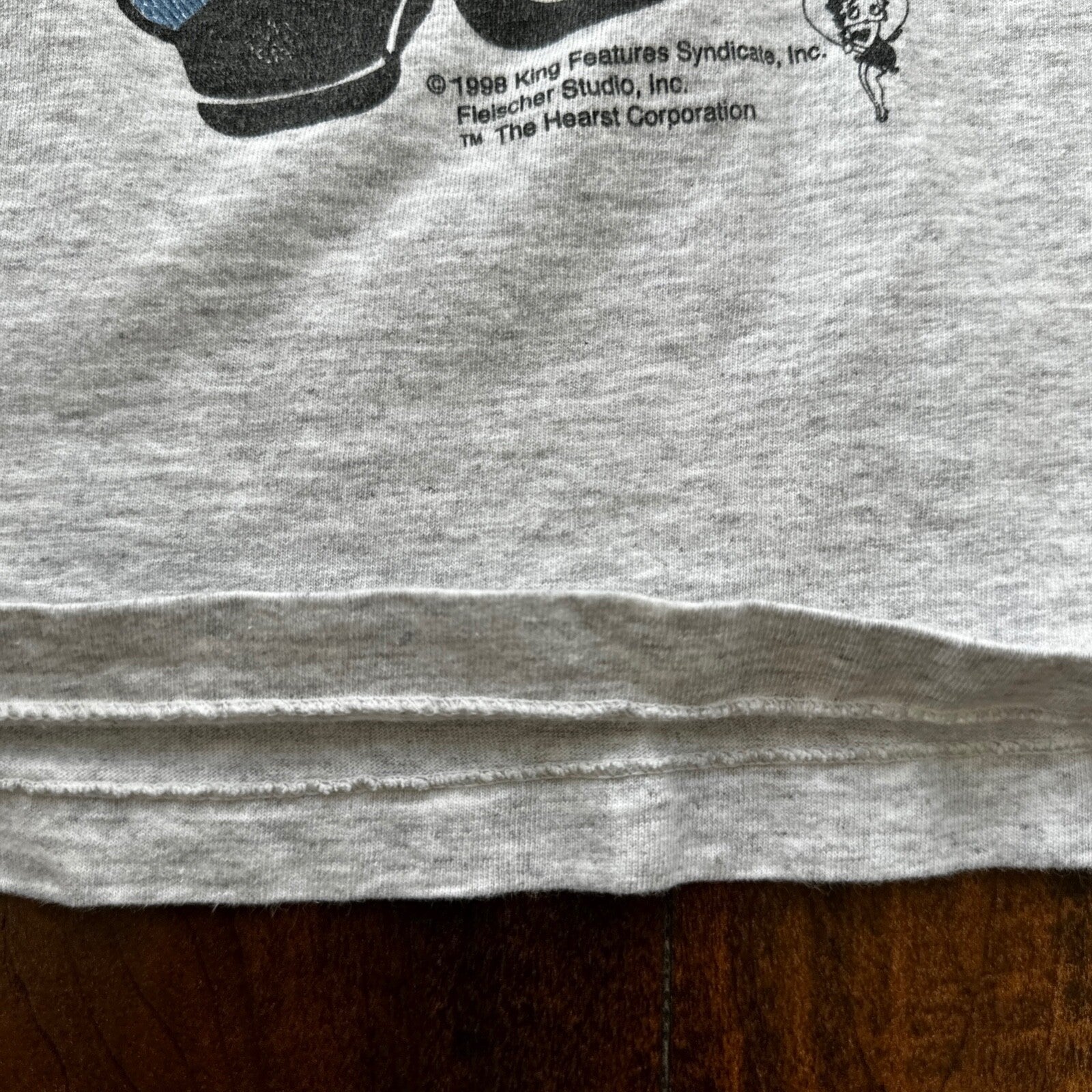 Betty Boop Hot Girl Vintage T Shirt Oneita Single Stitch Grey U GO Girl Rap