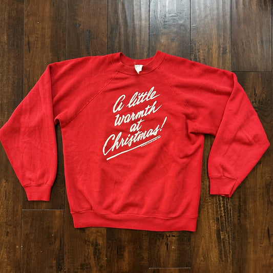 VTG Christmas Crewneck Sweatshirt 1980s Red Ugly Cute 80s Funny Loving Grandma