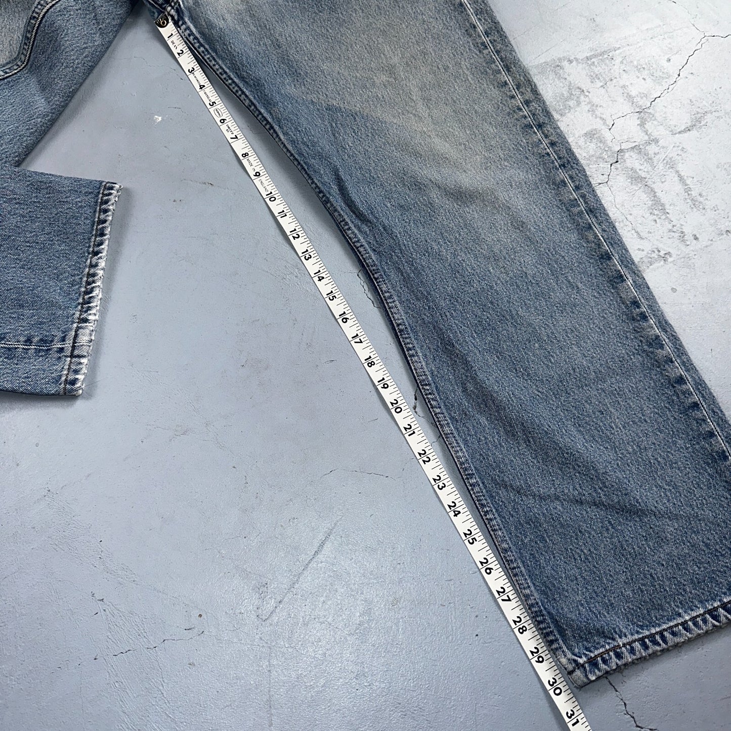 Levis 501 Vintage 90s Mexico Straight Leg Jeans 40x32 Y2K Light Wash Act 37x30