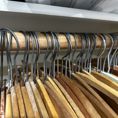 Vintage USA Wood Clothing Hangers Ads Dry Cleaners Laundry 1940s-60s ONLY ONE!