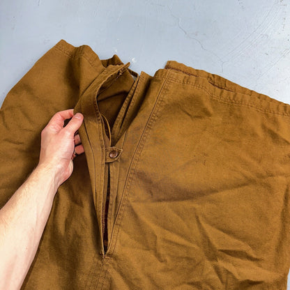 Vintage LL Bean Aztec Fleece Lined Womens Canvas Long Button Duster Coat M