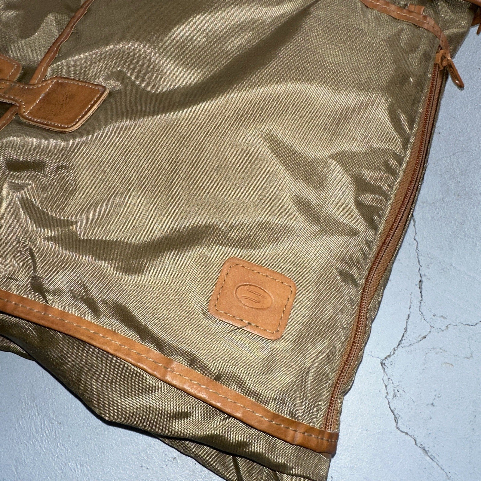 VTG Hartmann Garment Suit Bag Carry On Leather & Nylon 25x40 Luggage Hang up