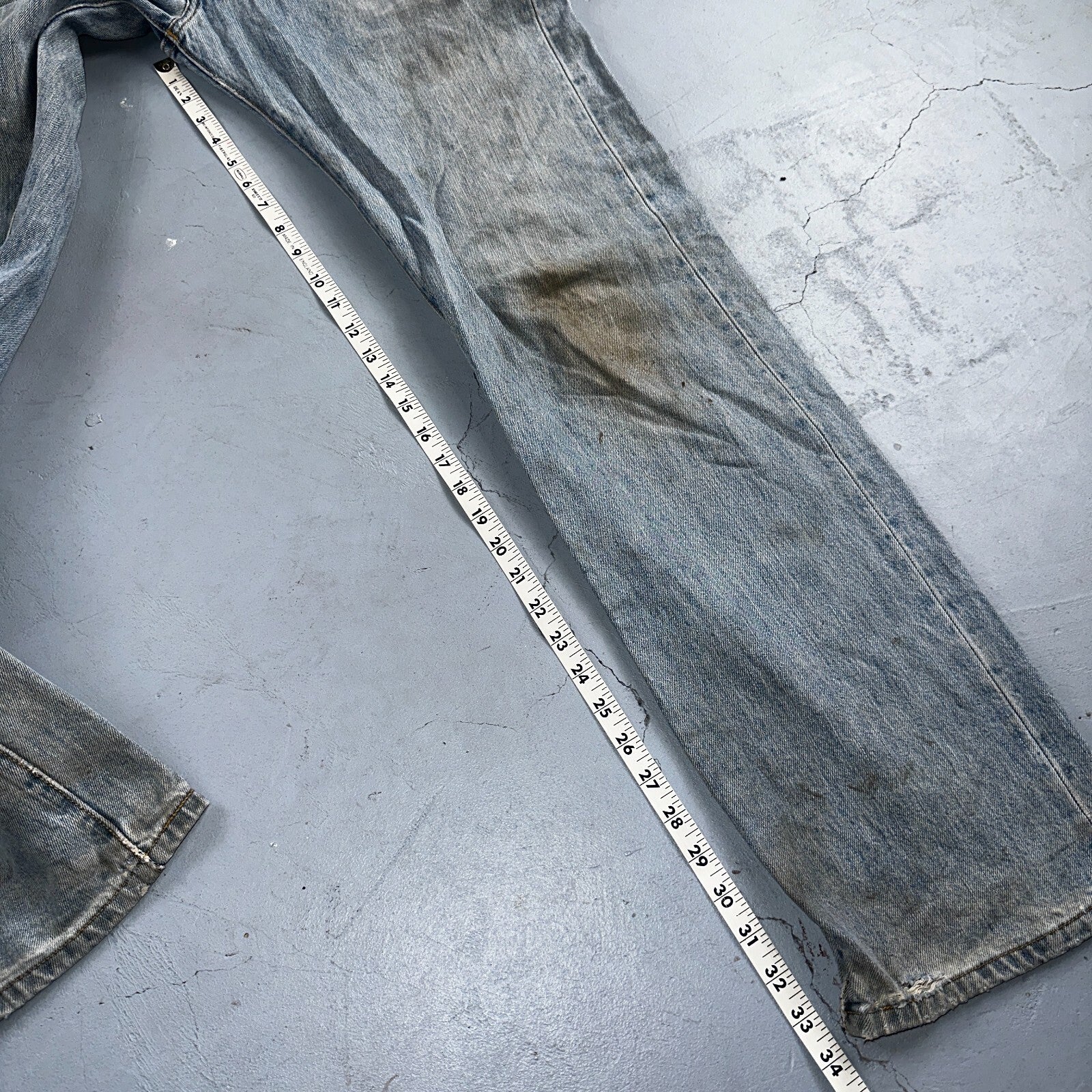 Levis 501 Vintage Y2K XX Straight Leg Jeans Blue Light Wash 35x34 Act 34x34