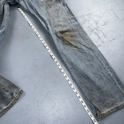 Levis 501 Vintage Y2K XX Straight Leg Jeans Blue Light Wash 35x34 Act 34x34