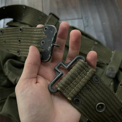 U.S. MILITARY Web Belt Bag Duffle Waist Fanny Pack 1940s 40s WWII Hiking Tools