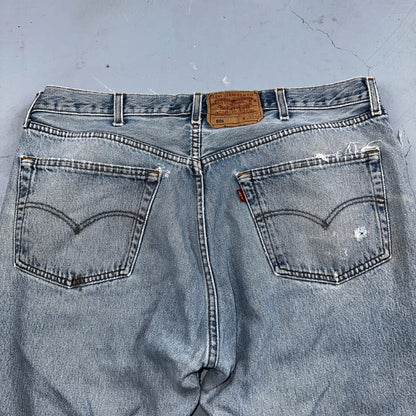 Levis 501 Vintage 90s Mexico Straight Leg Jeans 40x32 Y2K Light Wash Act 38x30