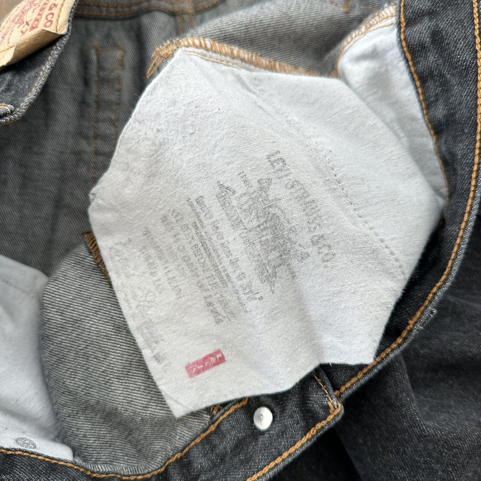 Vintage 90s Levis 501 XX 38x30 USA Tag Jeans Black 80s Act 36x30