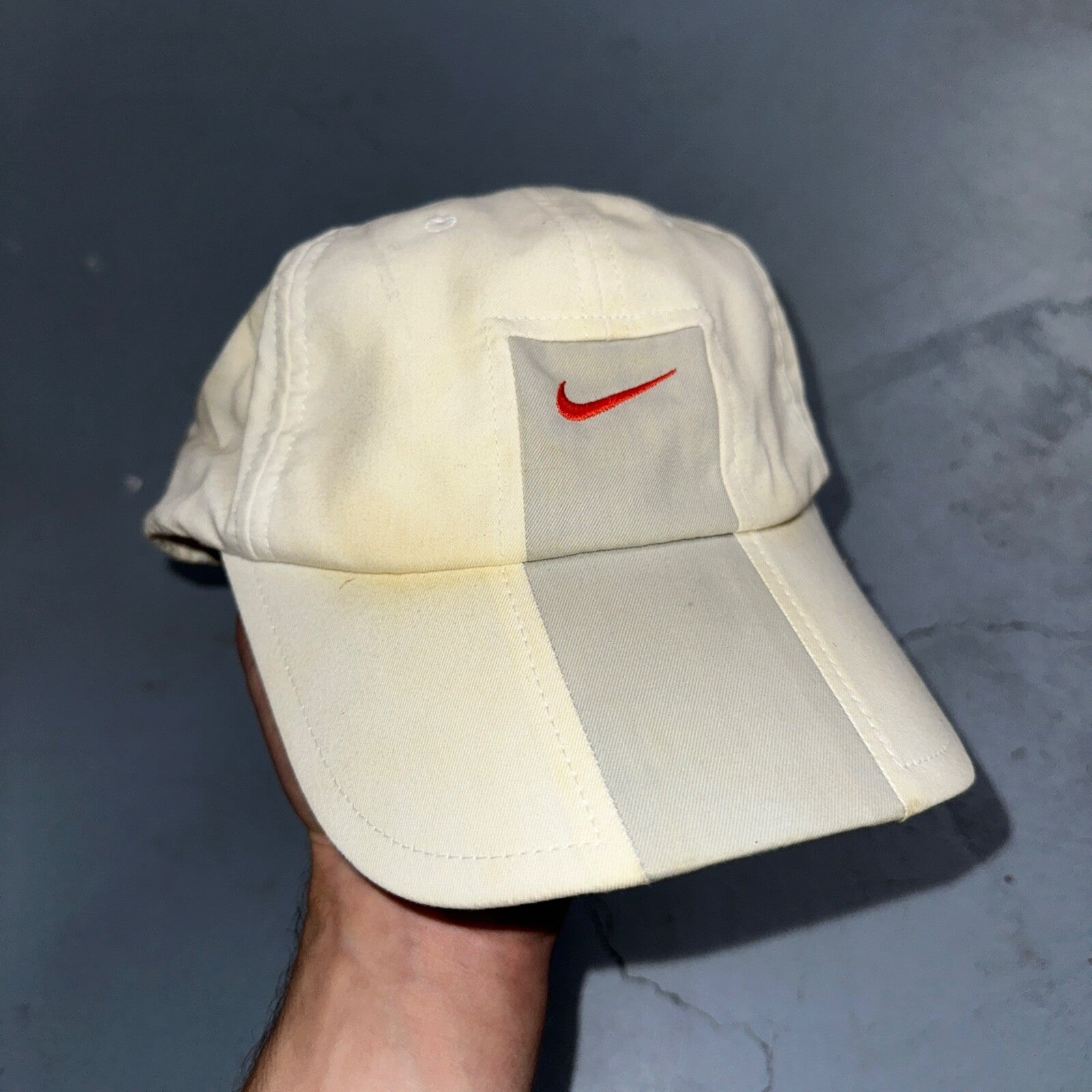 Nike Vintage Hat Cap Strap Back Swoosh Mesh Panel Tailwind Mens 90s Air Max