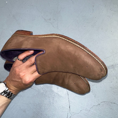 Men’s ROBERT GRAHAM Brown Suede Leather Fashion Loafers Sz 8.5 D