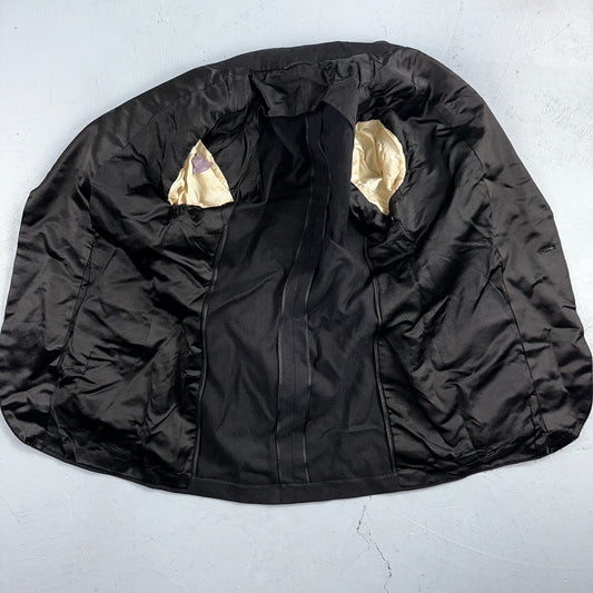 VTG 1920s Mens 1 PC Suit Tuxedo Coat Jacket Pants Black 20s 30s Antique