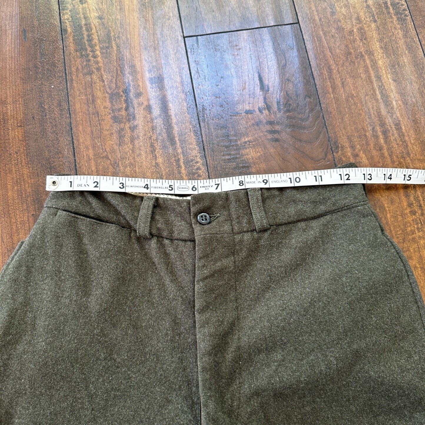 WWII Wool US Army Trousers Pants 25x26 Military 1940s 40s Slacks OG HBT Pockets