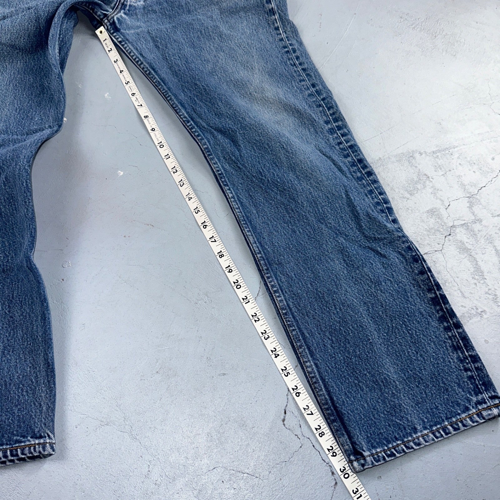 Levis 501 Vintage 90s USA XX Straight Leg Jeans Blue Light Wash 35x34 Act 33x30