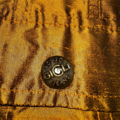 Romeo Gigli Yellow Gold Silk Button Jacket Shirt Blouse VTG Size 42 Italy RARE