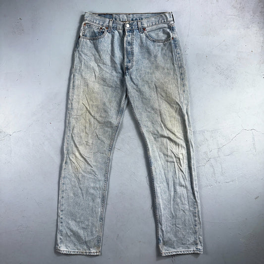 Levis 501 Vintage Y2K Hungary Straight Leg Jeans 33x34 90s Light Wash Act 31x32