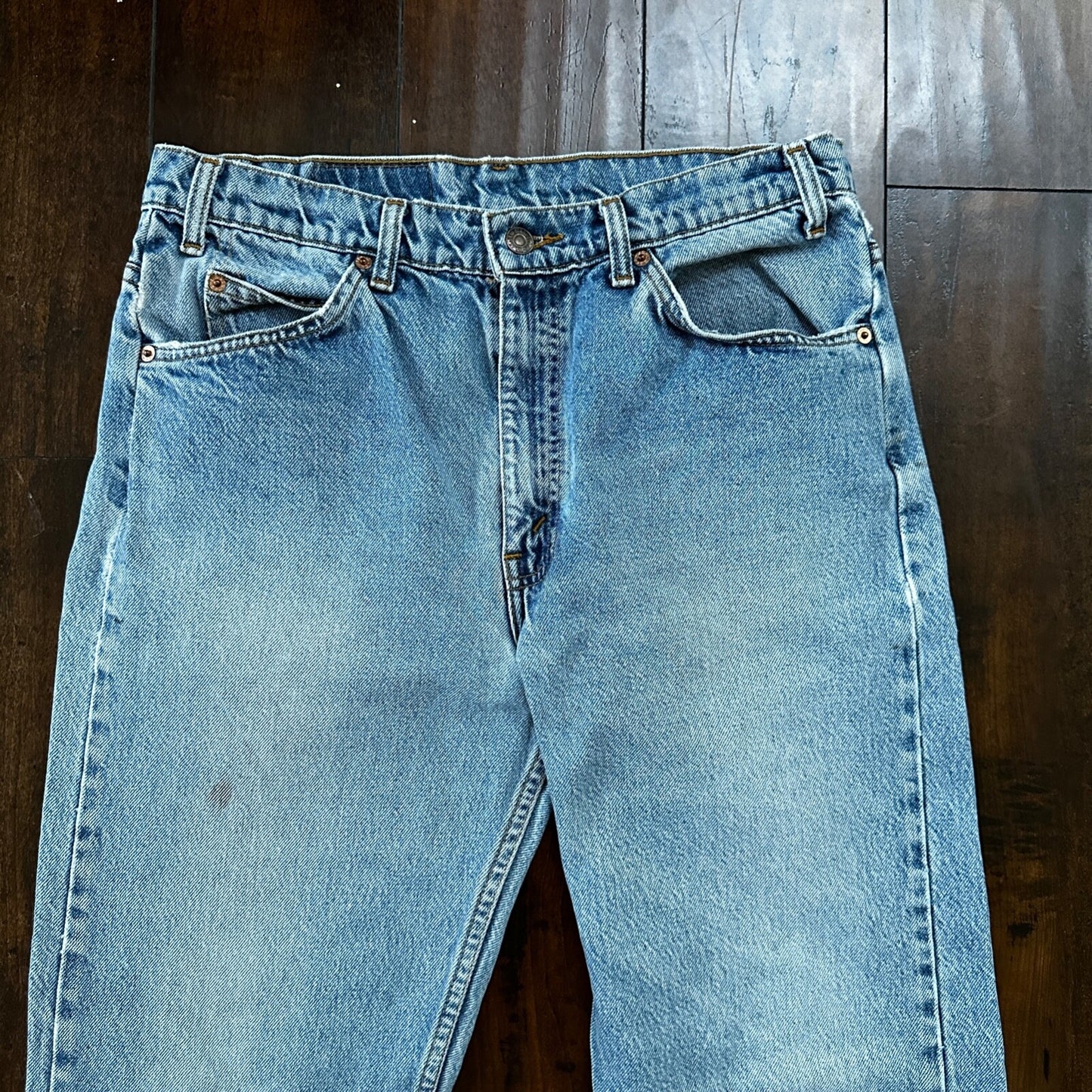 Vintage 80s Levis 505 Light Blue 70s Jeans USA Orange Tab 34x30 Act 31x29