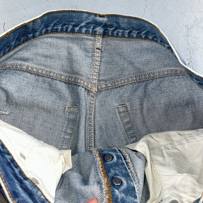 Levis 501 Vintage 80s Redline Selvedge USA XX Jeans Light Wash Worn Act 35x30