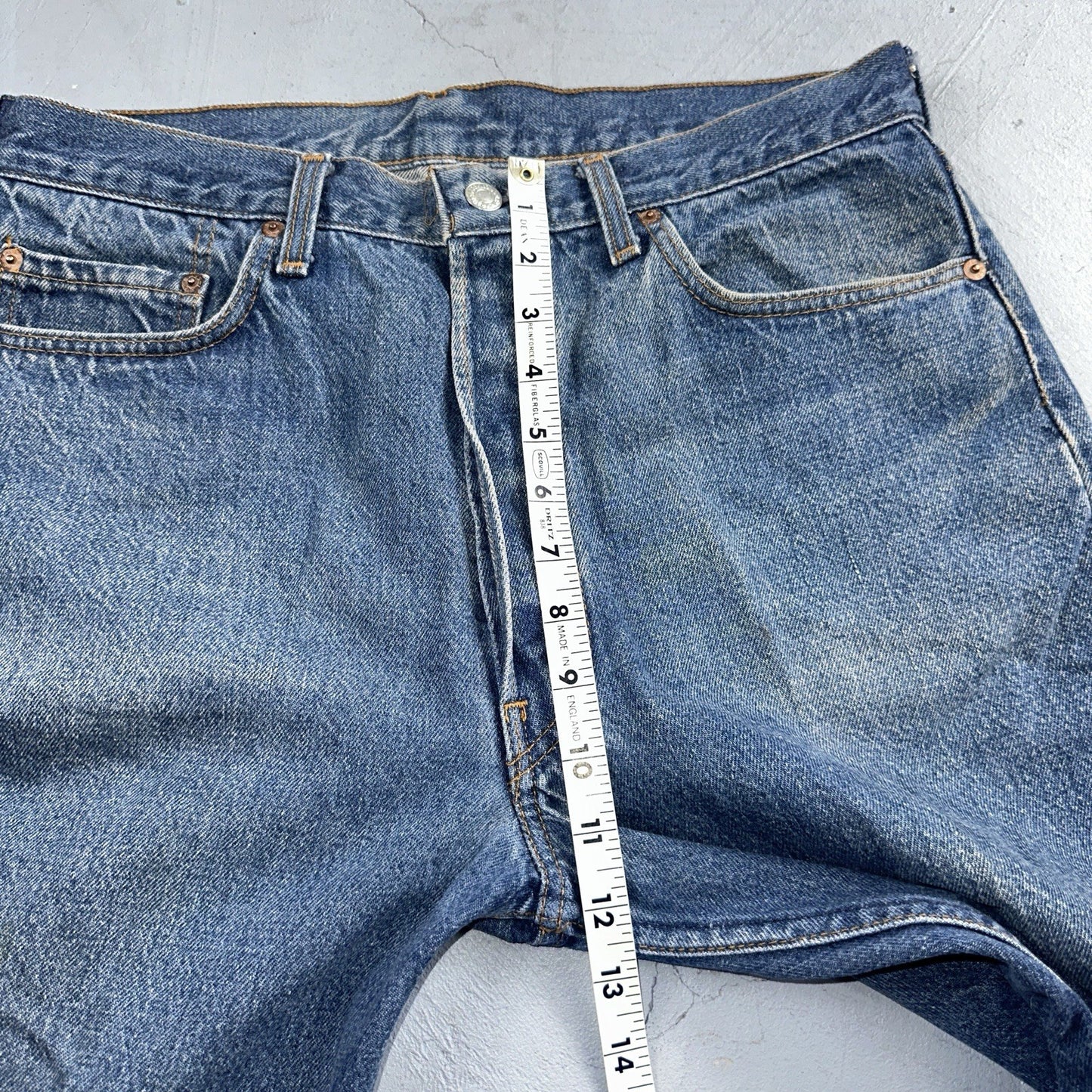 Levis 501 Vintage 80s USA XX Straight Leg Jeans Blue Light Wash 36x40 Act 32x29