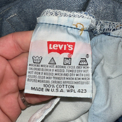 Levis 501 Vintage 90s USA XX Straight Leg Jeans Blue Dark Wash 36x36 Act 34x32