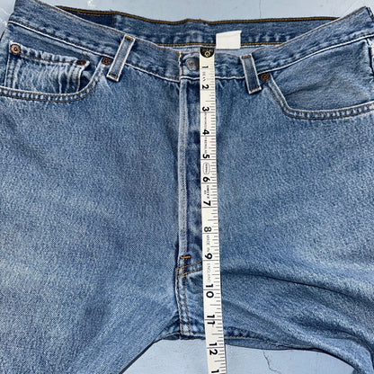 Levis 501 Vintage 90s Y2K XX Straight Leg Jeans Blue Light Wash 34x30 Act 31x29