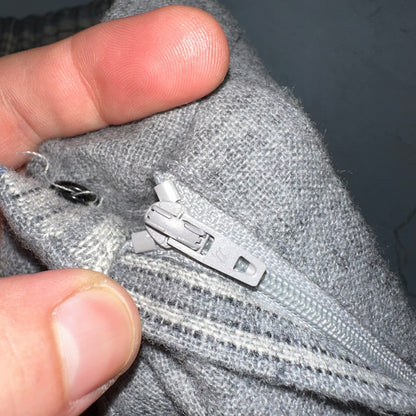 Gray Plaid Original Vintage Wool Pleated Skirt Rockabilly 1960s 50s 60s 26 Waist