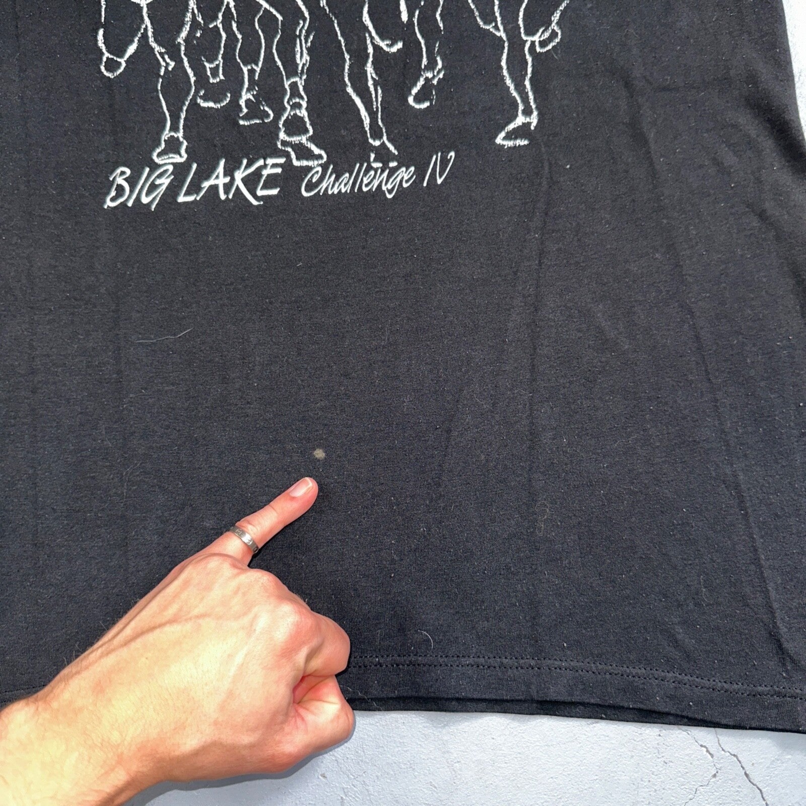 JERZEES Marathon VTG T Shirt Big Lake Challenge Finisher Runner Portland Oregon