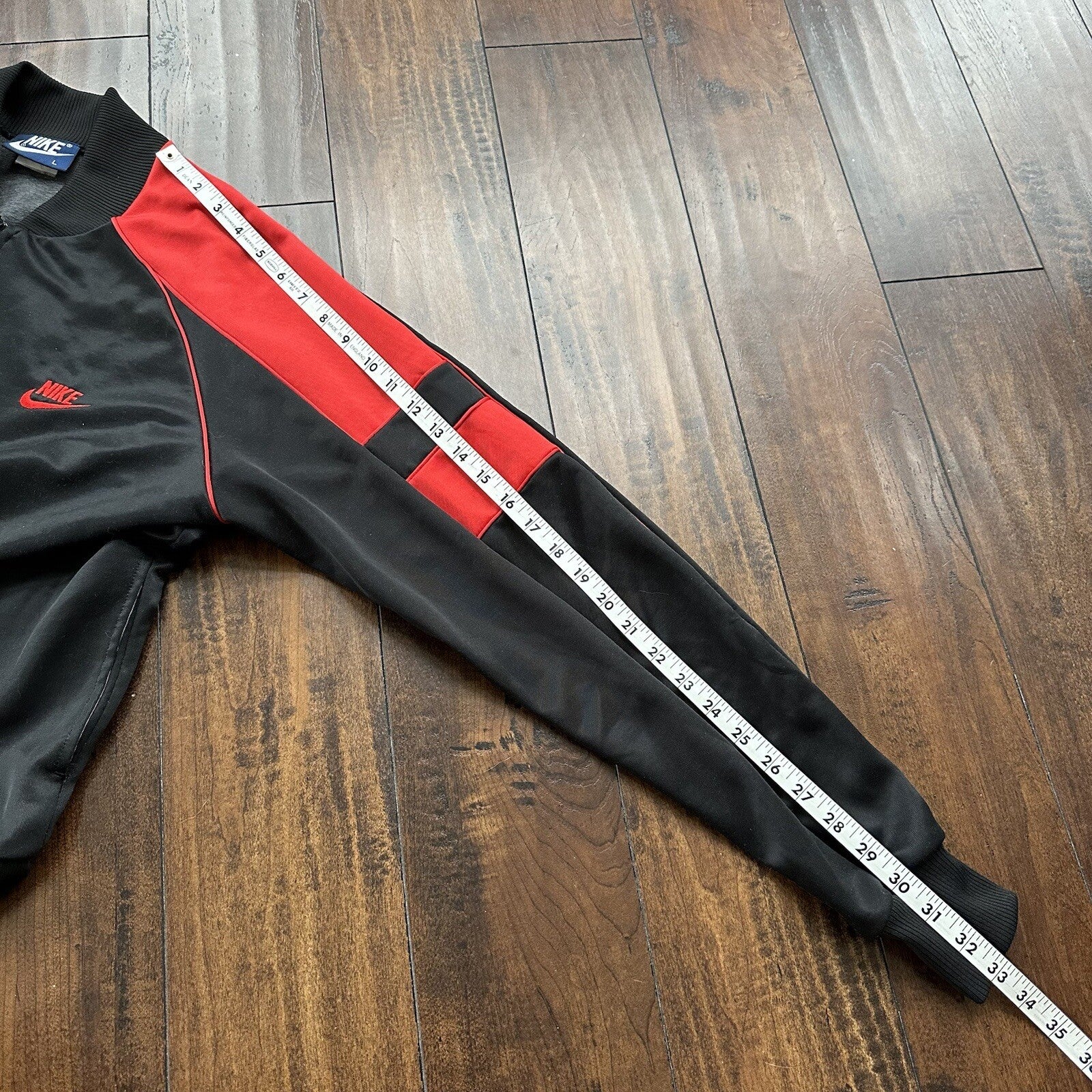 Vintage 1985 Nike Air Jordan Jacket Bred Chicago L RARE Black Red Japan 80s