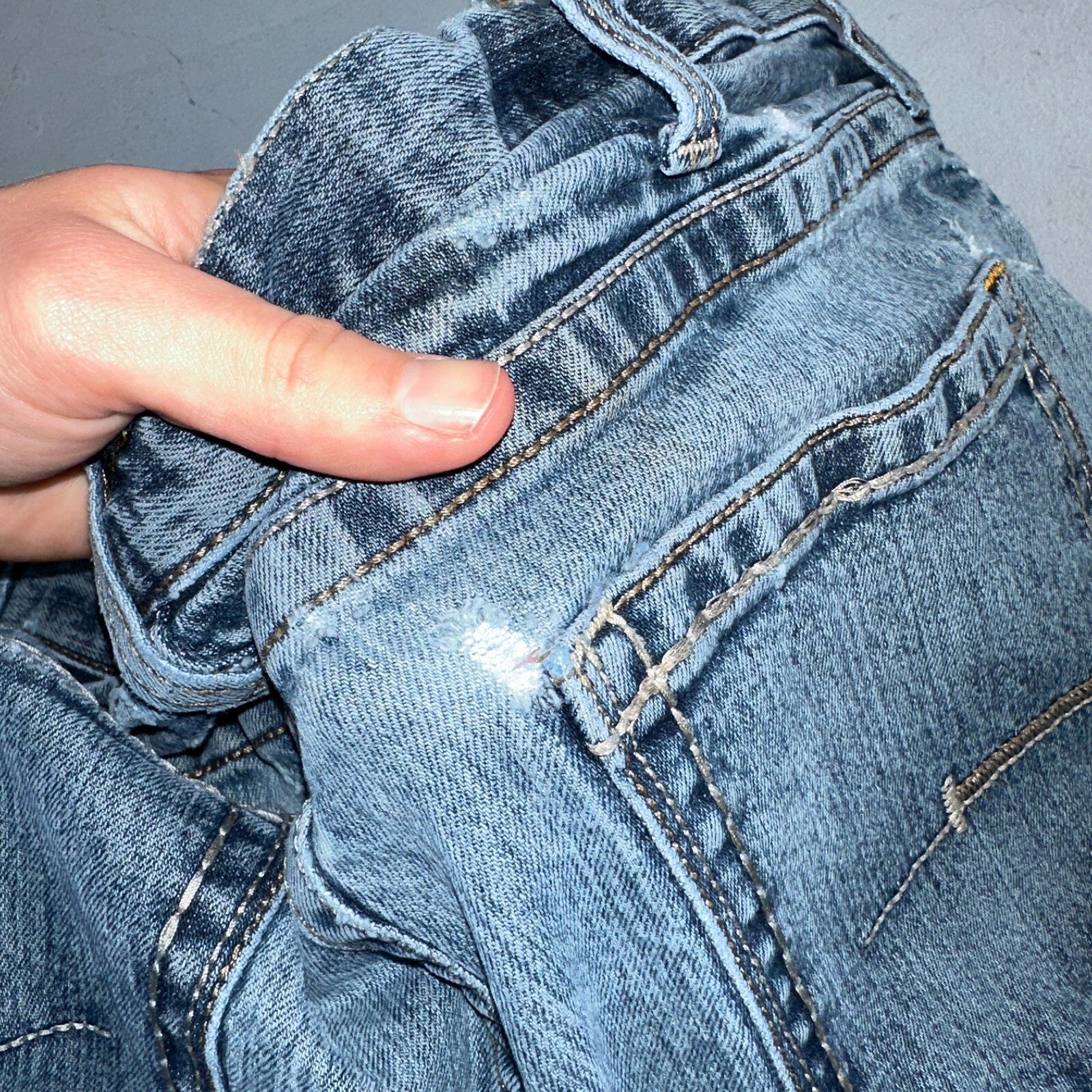 Ariat Rebar Jeans Men's 40x30 Blue M4 Low Rise DuraStretch Edge Boot Cut Western