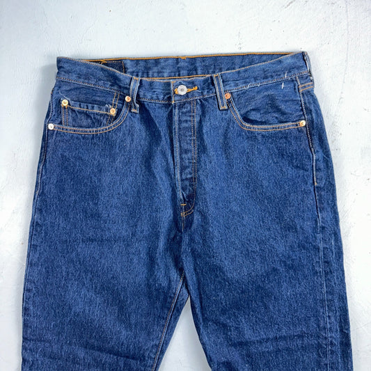 Levis 501 Vintage Y2K 90s XX Straight Leg Jeans Blue Dark Wash 36x33 Act 32x26