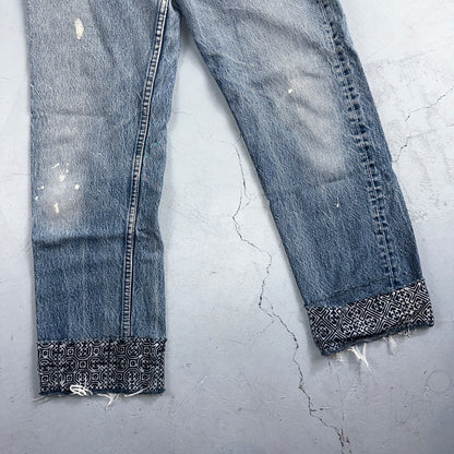 Levis 501 Vintage 80s USA XX Straight Leg Jeans Blue Light Wash 32x33 Act 29x27