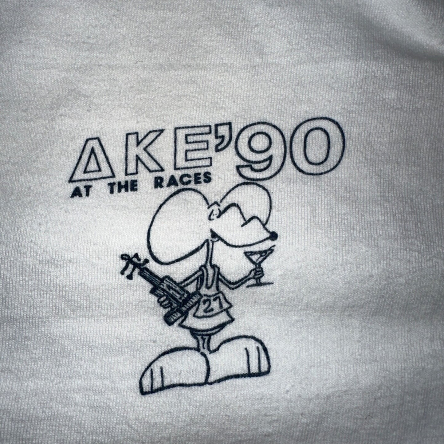 Rat Race Hanes Beefy XL Crazy VTG T Shirt 90s College Running 27 Funny Random