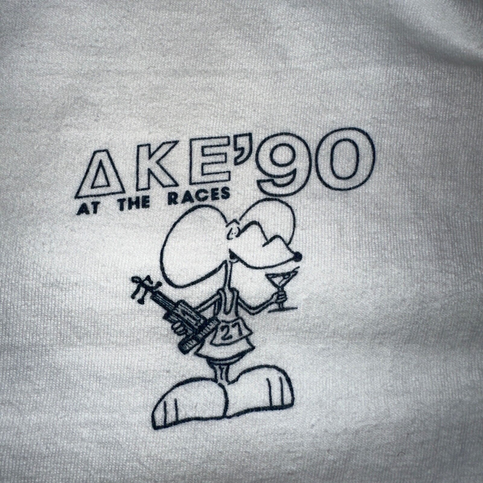 Rat Race Hanes Beefy XL Crazy VTG T Shirt 90s College Running 27 Funny Random