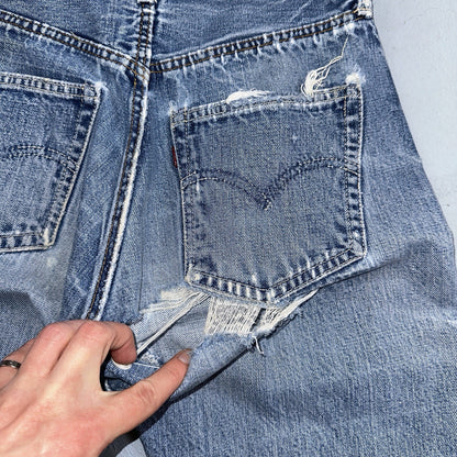 Levis 501 Big E Vintage 60s Redline Selvedge USA XX 1960s Jeans 66 Act 26x31